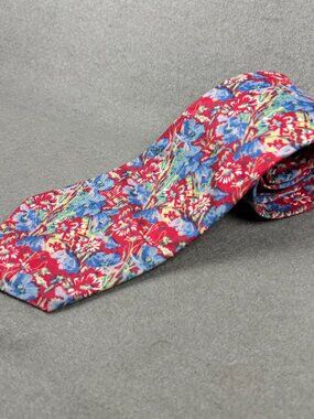 Vintage Liberty of London Floral 100% Cotton Men's Tie Made in USA